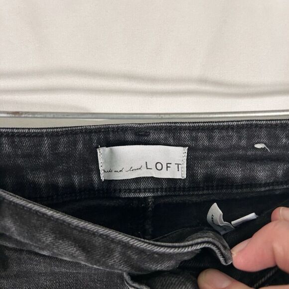 LOFT Jeans Women's 6 Black Denim Curvy Skinny High Rise Cotton Blend Pockets - Picture 5 of 10